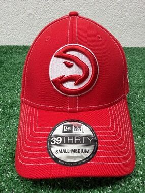 New Era Red Stretch-Fit 39THIRTY Atlanta   Hawks